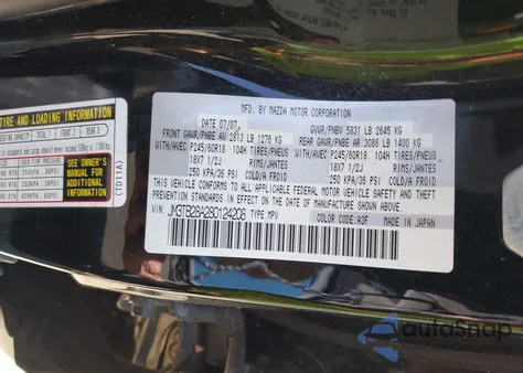 2008 Mazda Cx-9 Sport из США, поврежденный, VIN JM3TB28A280124208